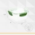 thumbnail image 2 of Superio Lock and Fresh Airtight Food Storage Containers with Lids for Kitchen Pantry Organization , BPA Free, Lunch, and Meal Prep Plastic Containers, 30 oz. Square Sealed Container, Green, 6 pack, 2 of 7