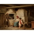 thumbnail image 3 of Henryk Pillati 18x15 Black Modern Framed Museum Art Print Titled - In a Peasant Cottage, 3 of 5