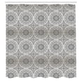 thumbnail image 2 of Ambesonne Floral Shower Curtain, Gradient Flowers Graphic, 69"Wx75"L, Dust Ivory and Grey, 2 of 4