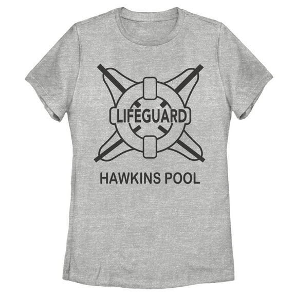 Netflix Women's Stranger Things Hawkins Lifeguard Graphic T-Shirt