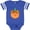 Football Blue and White, variant on Pumpkin Unicorn for Halloween and Thanksgiving Boys or Girls Baby Bodysuit