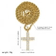 thumbnail image 3 of 18K Gold Plated Rhinestone Christmas Necklace, 3 of 4