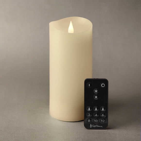 Softflame Flameless LED Candles with Remote Control, 3"x 7"Flickering 3D Moving Flame Battery Operated Candles in Real Wax Shell f