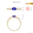 thumbnail image 4 of ANGARA Natural Oval Tanzanite Vintage Style Ring with Diamond Accents in 14K Yellow Gold for Women (Size-7x5mm) | December Birthstone, Anniversary, Jewelry Gift for Women | Natural Tanzanite Ring, 4 of 9