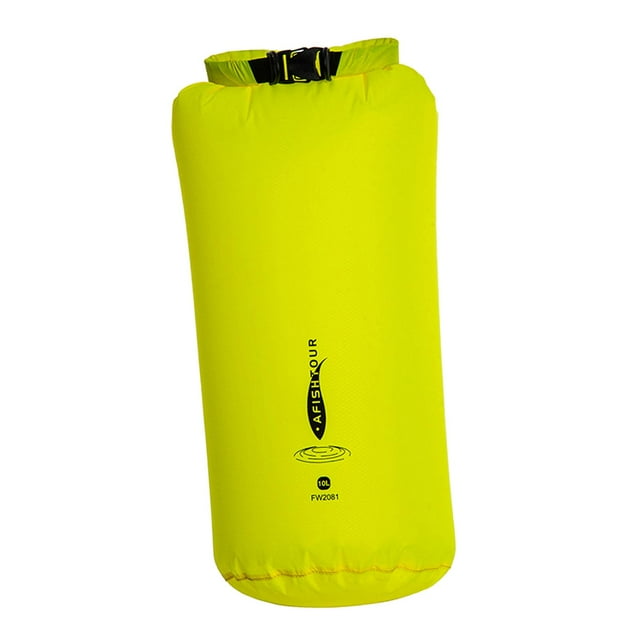 koolsoo Lightweight Waterproof Dry Bag Keeps Gear Dry 70D Nylon Cloth for Rafting, Yellow 8x8x20inch