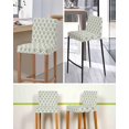 thumbnail image 5 of Vintage Abstract Bar Stool Covers Set of 6, Retro Floral Texture Green Stretch Washable Bar Chair Covers with Backs, Removable Pub Counter Height Chair Cover for Kitchen Dining Room Cafe, 5 of 7