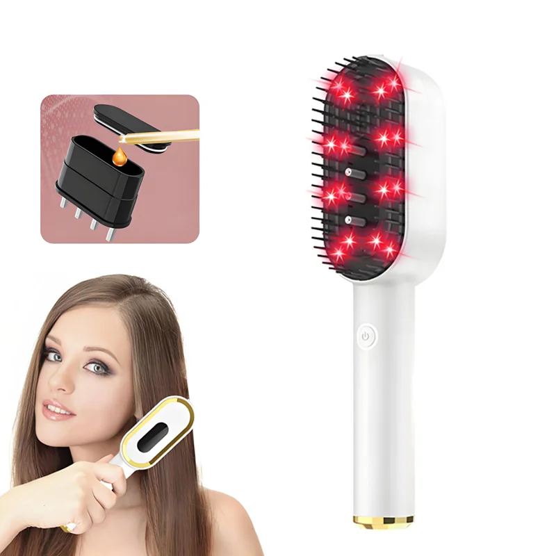 Professional LED Red Light Therapy Hair Growth Comb - Dual-Wavelength Scalp Massager for Thicker Hair and Anti-Hair Loss, At-Home Hair Care Treatment