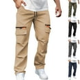 thumbnail image 1 of Styesk Pantalon pour Hommes Pantalon pour Hommes Pantalon Décontracté Pantalon de Travail Pantalon d'Extérieur Pantalon à Multiples Poches Pantalon de Travail pour Hommes Pantalon Droit Ample, 1 of 1