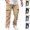 ZA-Green cargo pants, variant on DIOAZUD Cargo Pants Men Causal Straight Leg Pant Drawstring Waist Trousers with Zipper Pockets Solid Colour Workout Outdoor Trouser