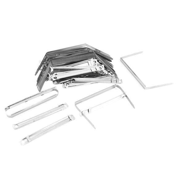 Unique Bargains 50 x Metallic Organizer Binder Documents Binding Clips Paper Fasteners