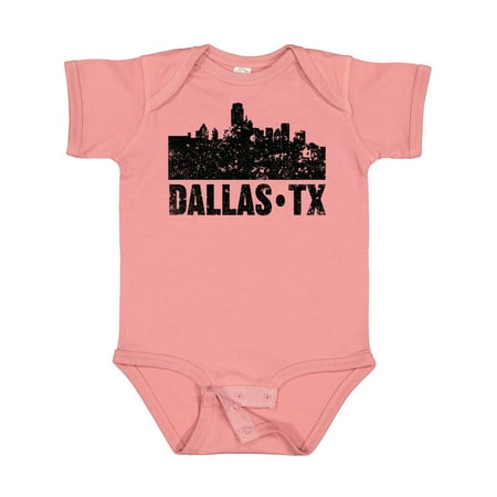 

Inktastic Dallas Texas City Skyline with Grunge Gift Baby Boy or Baby Girl Bodysuit