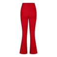 thumbnail image 6 of Pxkloy Womens Dress Pants Plus Size Elastic High Waisted Stretch Bootcut Business Casual Pants Pull on Office Work Slacks Red,XXL, 6 of 7