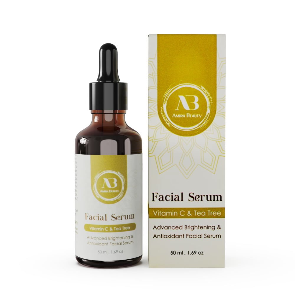 Amira Beauty Vitamin C Facial Serum - Anti Aging Formula for Face and Skin Uneven Skin Tone Reduces Crows Feet And Expression Lines