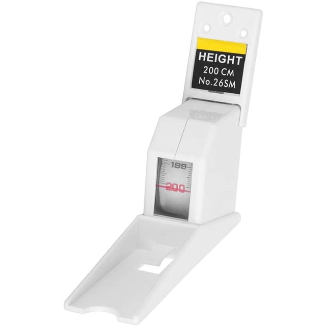Cinta métrica de altura, regla de herramienta de altura retráctil para adultos y niños de 2 metros para medir la altura (blanco) JFHHH pequeña