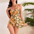 thumbnail image 2 of Traje de Baño de Mujer con Pantalones Cortos Conservador de Cintura Alta de Dos Piezas, Deportivo Estilo Falda de Vacaciones Imprimido Traje de Baño, 2 of 5