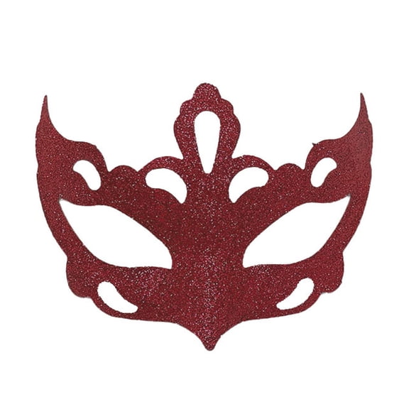 Xfvqtps Mardi Gras Mask for Women Masquerade Masks Half Face Glitter Sequin Carnival Mask for Makeup Performance Ball Party Red