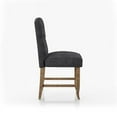 thumbnail image 4 of Furniture of America Liston Fabric Tufted Pub Chair in Dark Gray (Set of 2), 4 of 4