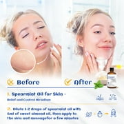 HIQILI Spearmint Essential Oil, Pure Natural, 100mL Oil for Skin Care Facial, Add to Lotions Creams