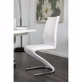 thumbnail image 1 of Benzara BM131310 Midvale Contemporaine en Forme de Z Chaise d'Appoint&44; Blanc - Lot de 2, 1 of 1