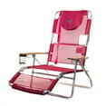 thumbnail image 2 of Ostrich Altitude 3-n-1 16" Tall Lounge Reclining Beach Chair, Pink (4 Pack), 2 of 12