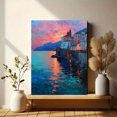 thumbnail image 6 of Italian Coastal Town Canvas Print, Amalfi Coast Sunset Decor for Living Room, Office, Restaurant, 6 of 8