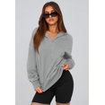 thumbnail image 2 of Sudadera PRETTYGARDEN Otoño 2025 para Mujer Media Cremallera Gris XL, 2 of 8