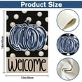 thumbnail image 2 of Fall Garden Flag 12.5x18in Double Sided Thanksgiving Blue Pumpkin Welcome Polka Dot Vertical Yard Flag Autumn Holiday Harvest Seasonal Outdoor Decoration for Outside Home Porch Yard Decor, 2 of 6