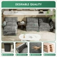 thumbnail image 7 of Furmax 3 Seats L-Shaped Sectional Sofa with Movable Ottoman for Living Room, Fabric Convertible Modular Couch, Gray, 7 of 7