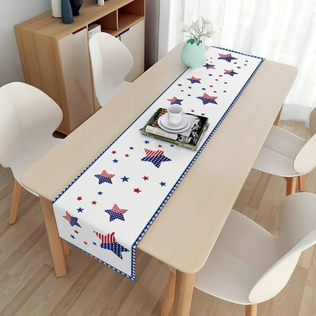 

4Th Of July Table Runner American Flag Independence Day Patriotic Table Runner Holiday Kitchen Table Decoration Party Supplies