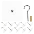 thumbnail image 1 of OULII 12Pcs Ceiling Hook Hangers for Homeowners Renters with High-strength Adhesive and Load-bearing Capacity, 1 of 8