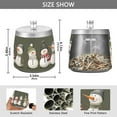 thumbnail image 2 of Yayeee Ashtray with Lid for Cigarette Smokeless Stainless Steel Home Ash Holder, Gray Cute Snowmen, 2 of 7