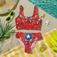 thumbnail image 4 of Grblisyd 4th of July Girls Swimsuits Two Piece Casual Scoop Neck Independence Day Bikini Sets Size 7 Years, 4 of 6