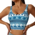 thumbnail image 2 of Uemuo Sea Underwater Animals Pattern Women's Sports Bra - High Impact Support, Breathable, and Comfortable Athletic Bra for Running, Yoga, and Workouts, 2 of 9