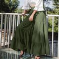 thumbnail image 5 of Joernso Vintage Trousers Skirt Ankle-length Sliced Craft Women Wide Leg Pants Layered Skirt for Outdoor, 5 of 8
