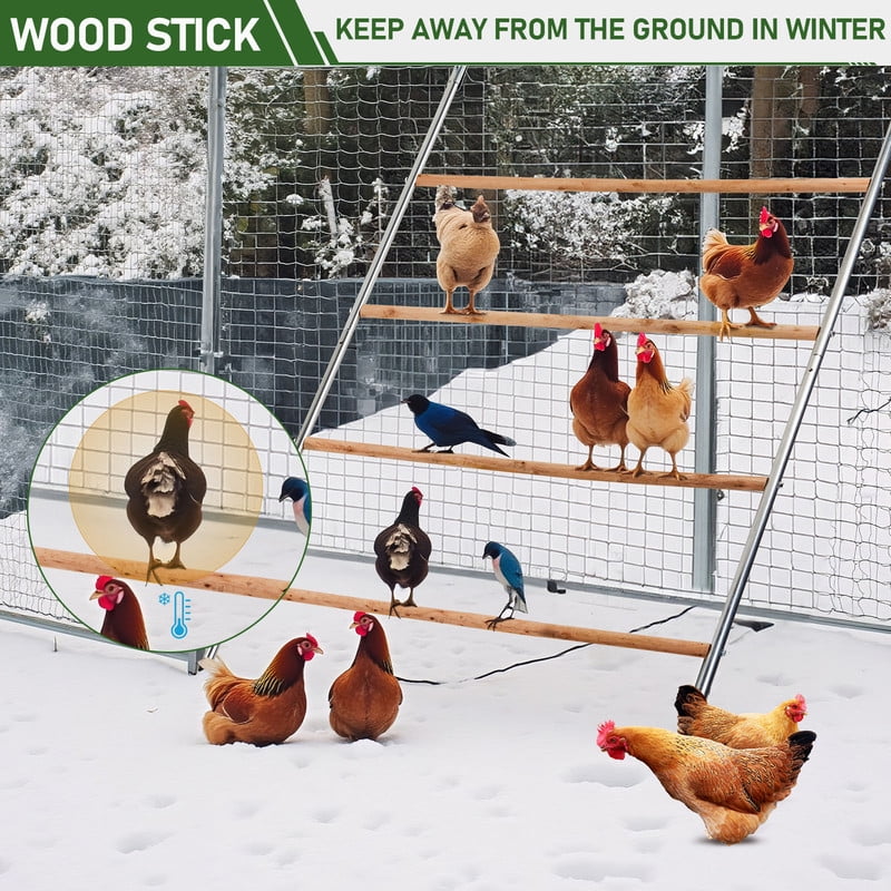 Large Chicken Roosting Perch, Perfect for Backyard Poultry, Chicken Roosting Bar for Coop, Easy to Assemble&Clean, Farm Chicken Toys, Poultry coop Accessories(56" L x 41" W)