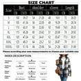 thumbnail image 2 of Women's 2025 Fall Clothes Plaid Shacket Jacket Long Sleeve Button Down Flannel Shirts Fashion JacketCoffee 3XL, 2 of 5