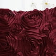 thumbnail image 4 of PiccoCasa Decorative Throw Pillow Covers 3D Satin Rose Flower Shells Cushion Covers, 2Pcs, 16"x16" Red Burgundy, 4 of 7