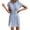 Sky Blue dress 01, variant on Cocktail Dresses for Women Blue White Stripe Pattern Shirt Dress, Short Sleeve Button-Front Collared Neck Waisted Fit Short Cap Sleeves Mini Dress Plus Size Dresses