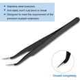 thumbnail image 5 of Versatile Nail Art Tweezers for Decal and Eyelash Extension - 2 Pcs Black Set, 5 of 6