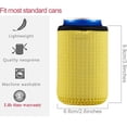 thumbnail image 2 of 12oz Standard Can Sleeves Insulators Sleeves Standard Can Covers 12OZ Beer Bottle Sleeves Coolers Holder Non-slip Neoprene Can Coolier Sleeves 4PC Pack (Black/Red/Yelllow/Blue), 2 of 6