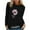 Black, variant on IROINNID Pink Tops for Women Long Sleeves Shirts Printed Round Neck Comfy Tee ,Black