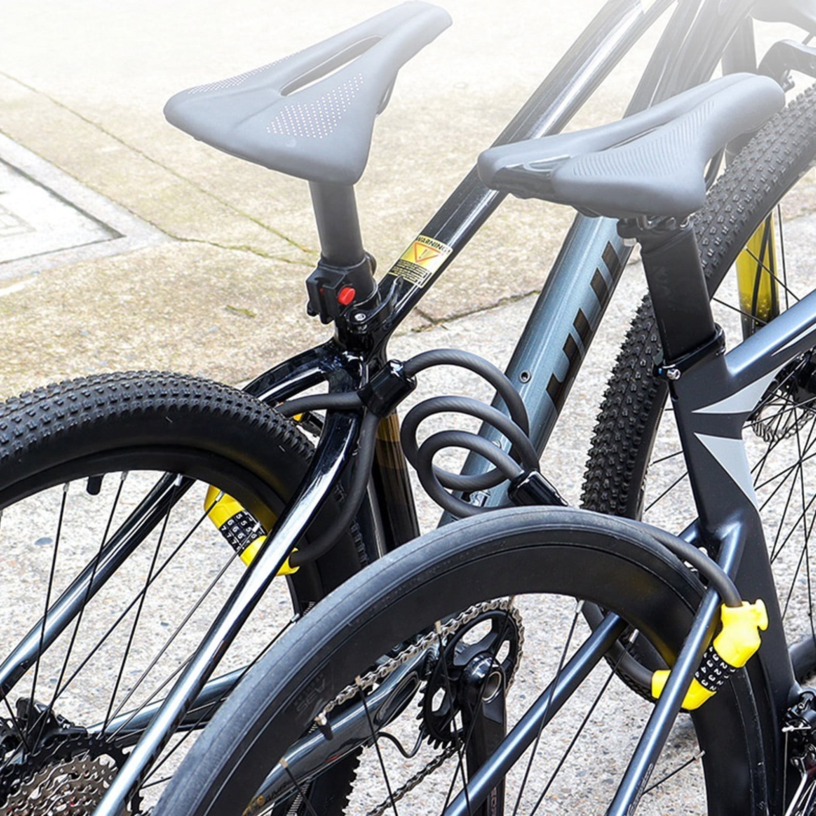 Portable Bicycles 4 Digit Security Password Lock High Security Padlock AntiTheft Bicycles Cable Locks for Mountain Bike