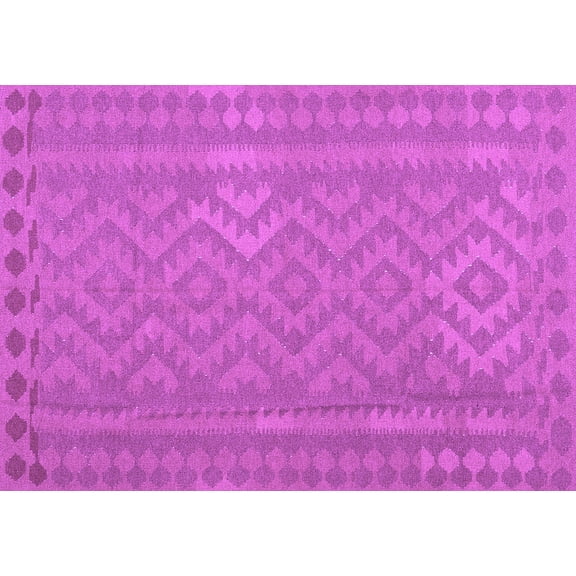 Ahgly Company Indoor Rectangle Southwestern Purple Country Area Rugs, 5' x 7'