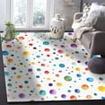 thumbnail image 5 of Area Rugs Indoor Non-Slip Rectangle Rug 5x7 Ft Color Polka Dot Abstract Watercolor Bubbles Modern Rug Rubber Backing Floor Mats Non Shedding Home Decor Carpet for Entryway Living Room, 5 of 8