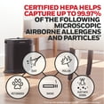 thumbnail image 6 of Honeywell Allergen Plus HEPA Air Purifier Allergen Reducer,155 sq ft, Wildfire/Smoke, Pollen, Pet Dander, Dust, HPA100, 6 of 12