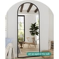 "TinyTimes 71""x30"" Arched Full Length Mirror, Large Black Wall Mirror