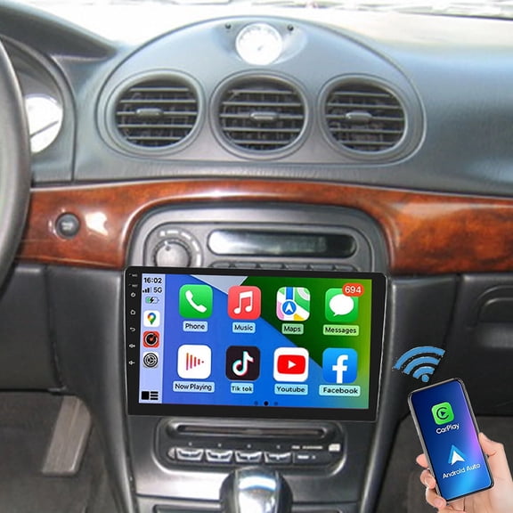 Gsuatey Car Stereo for Chrysler 300M 1999-2004, 9 Inch IPS HD Touch Screen Car Radio with Wireless CarPlay Android Auto, GPS FM/SWC Bluetooth 1080P Backup Camera