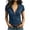 Blue, variant on Babysbule Women Zip Mock Neck Set-In Short Sleeve Pullover Regular Fit Casual Tee for Spring Summer Sport Daily Vacation Outfits