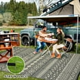 thumbnail image 4 of GlowSol 10'x20' Outdoor Rug Carpet Waterproof Reversible Patio Rug RV Camping Rug Plastic Straw Rug Outside Indoor Outdoor Boho Area Rug, Black Coffee, 4 of 6