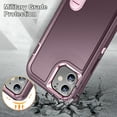 thumbnail image 6 of for iPhone 11 Case with Kickstand, [10FT Military Drop Protection] Rugged Heavy Duty Hard PC+Soft Silicone Rubber Bumper Hybrid Triple-Layer Case for iPhone 11 - 6.1", Purple, 6 of 6